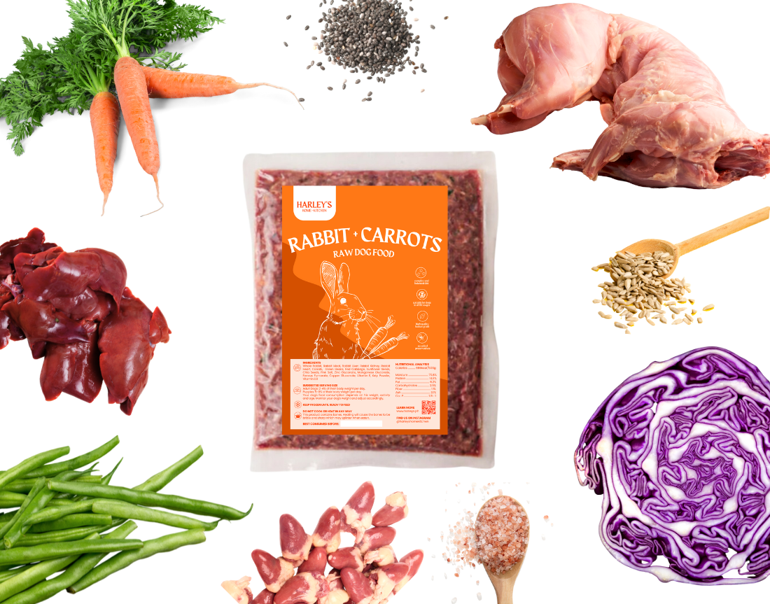 Rabbit + Carrots Raw Meal for Dogs