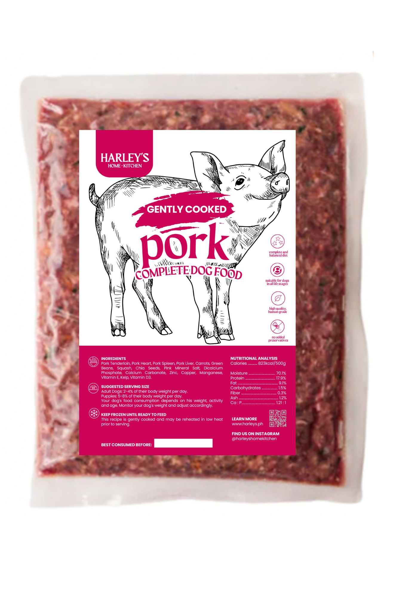 Gently Cooked Pork Dog Food