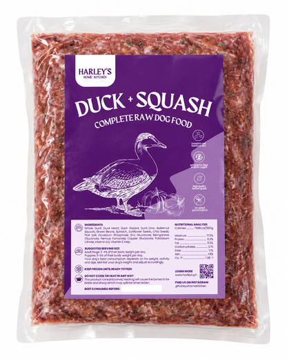 Duck + Squash Raw Meal for Dogs