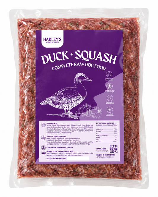Duck + Squash Raw Meal for Dogs