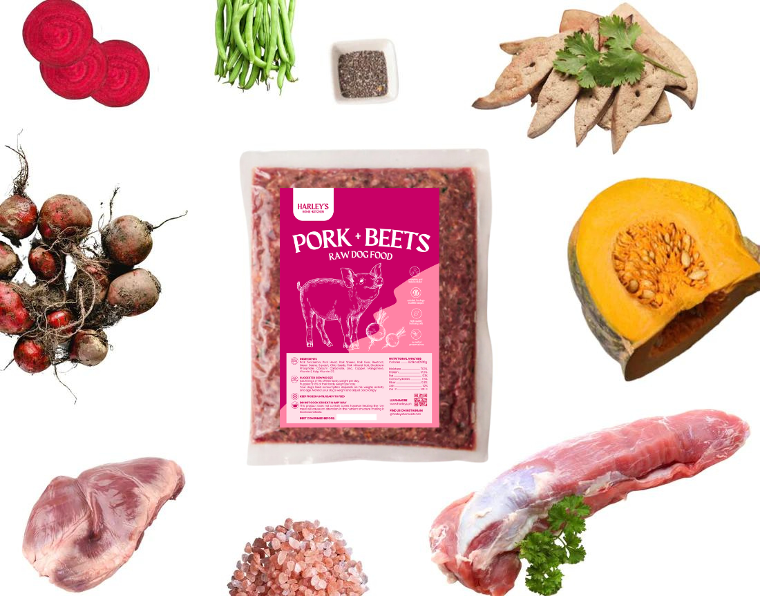 Harley’s Pork + Beets Raw Meal for Dogs