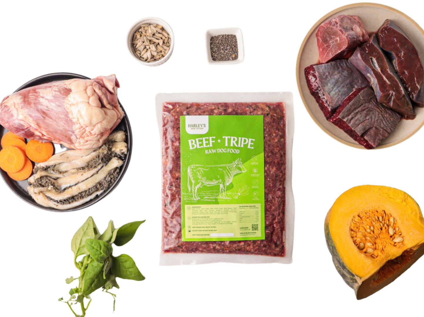 Harley’s Beef + Tripe Raw Meal for Dogs