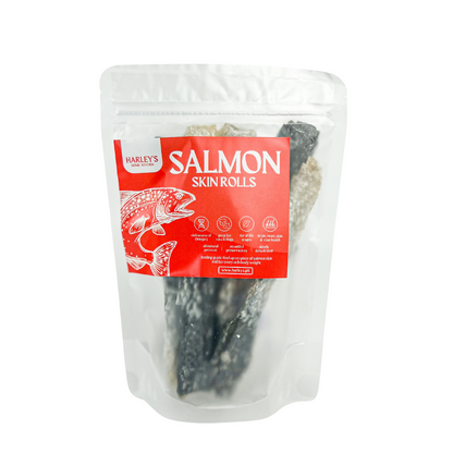 Dehydrated Salmon Skin Rolls